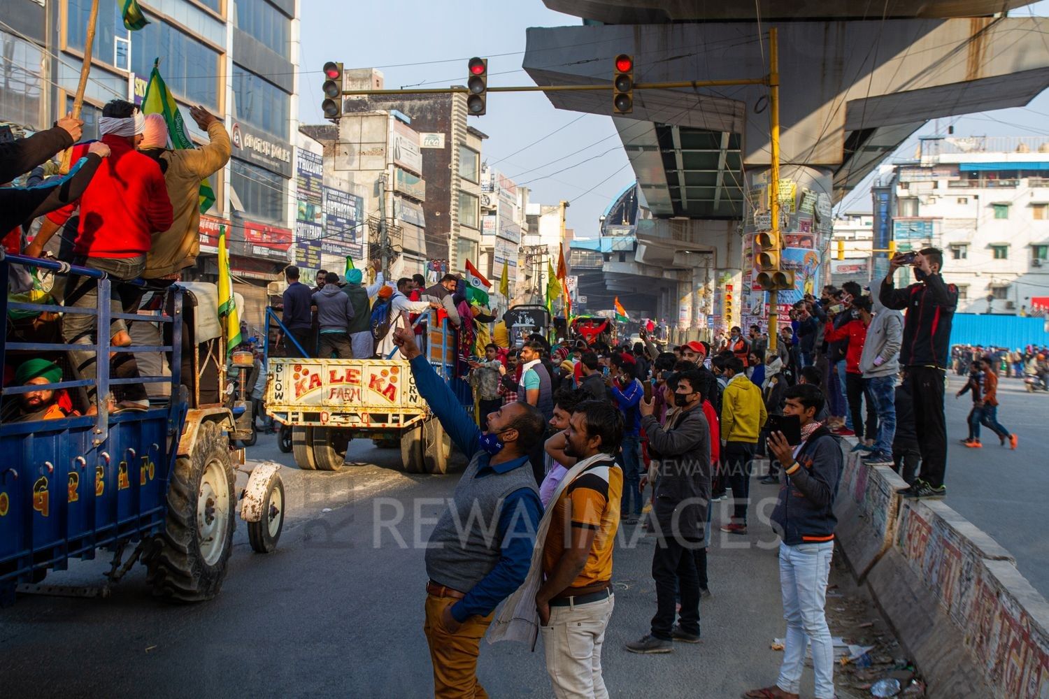 Large tractor rally on the Republic Day, January 26, 2021, as part of a protest against the now-repealed farm laws.