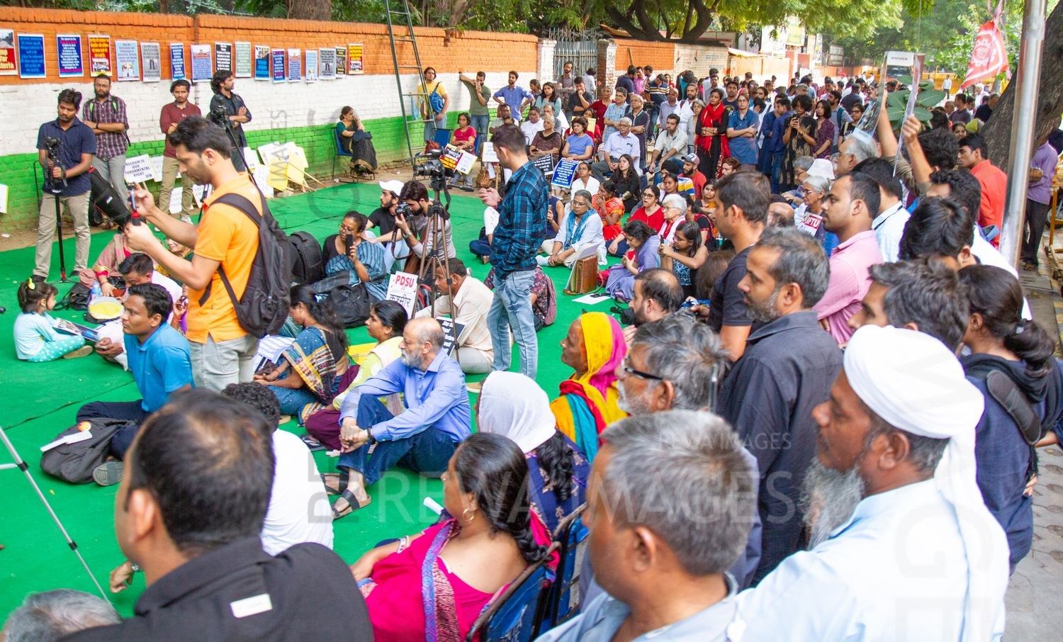 Citizens protest at Jantar Mantar, New Delhi in October 2019 against the “75 days of lockdown in Kashmir” after the amendment to Article 370 and 35A.