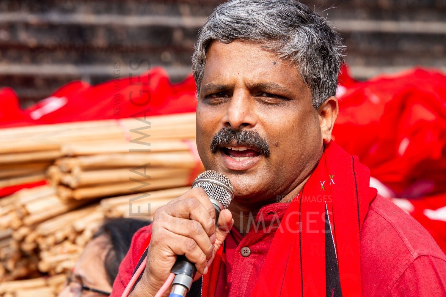 Vijoo Krishnan at Kisan Mukti March 2018, New Delhi