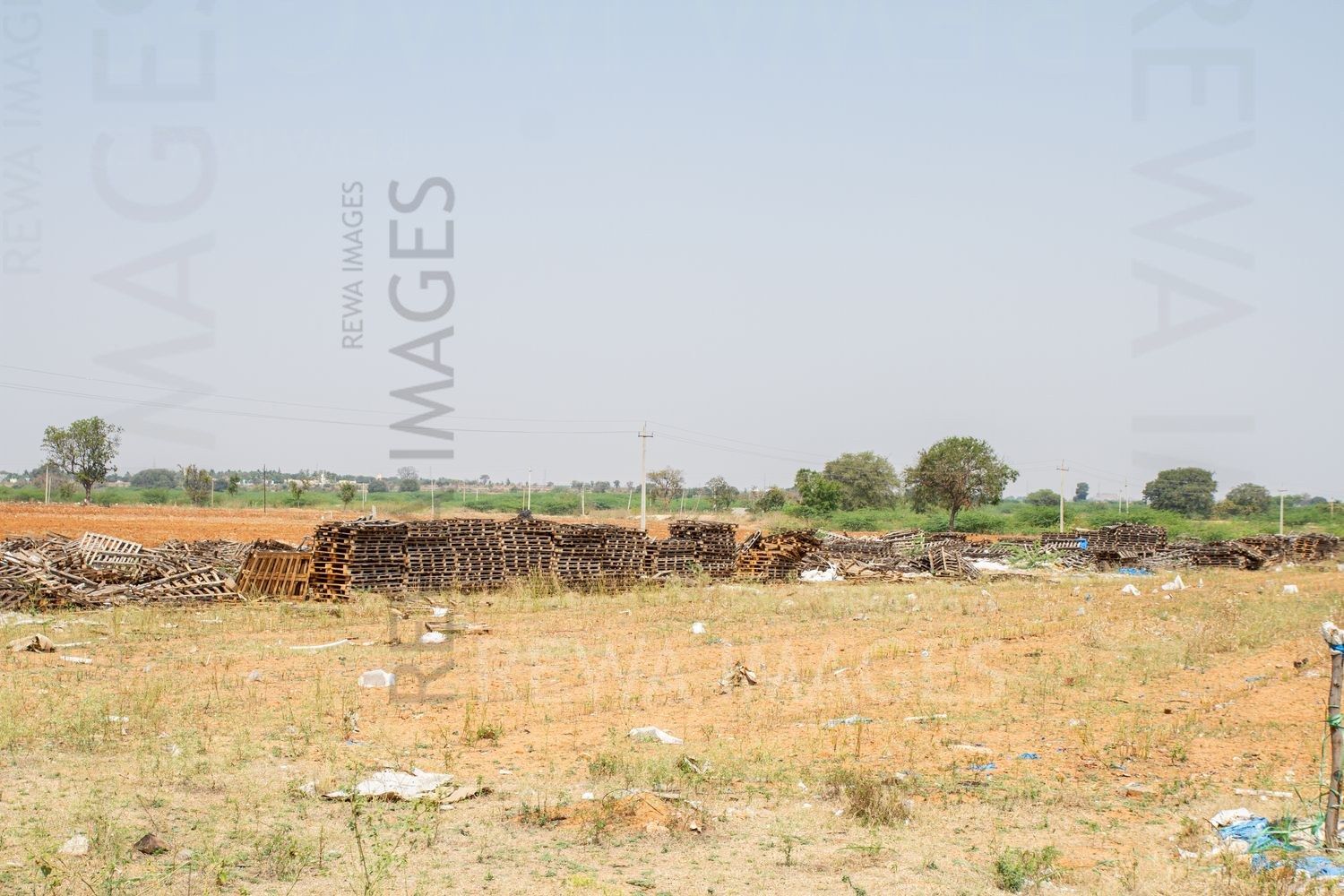 Waste from Solar Panel Packaging in Pavagada