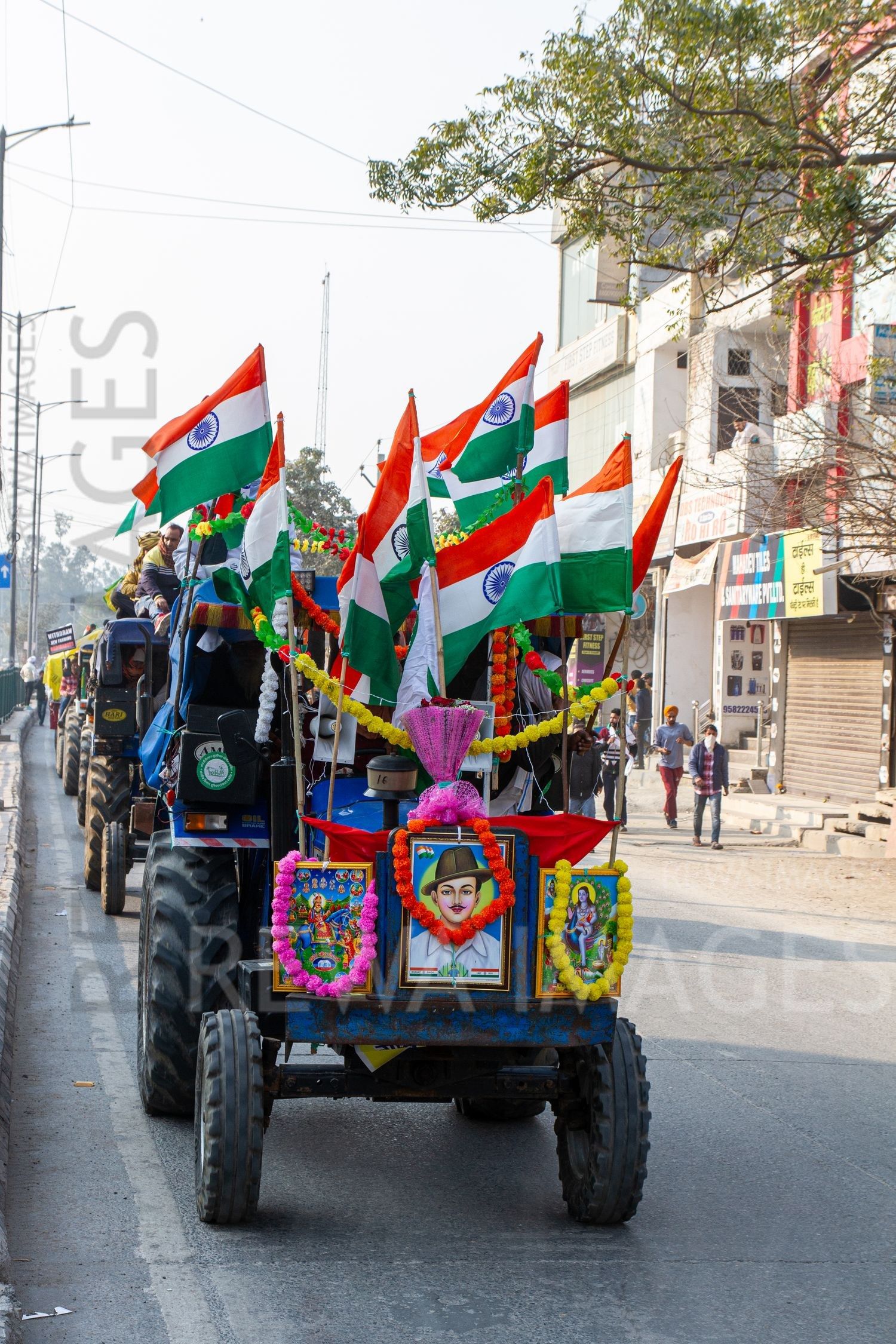 Large tractor rally on the Republic Day, January 26, 2021, as part of a protest against the now-repealed farm laws.