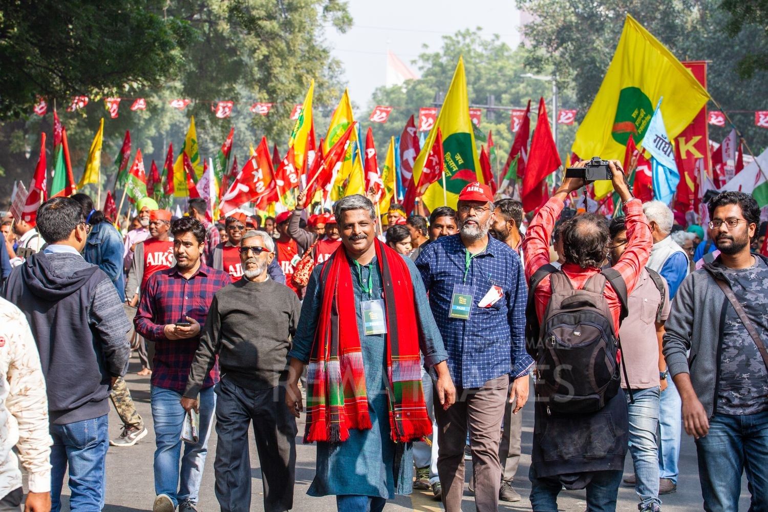 Vijoo Krishnan at the Kisan Mukti March of 2018 New Delhi