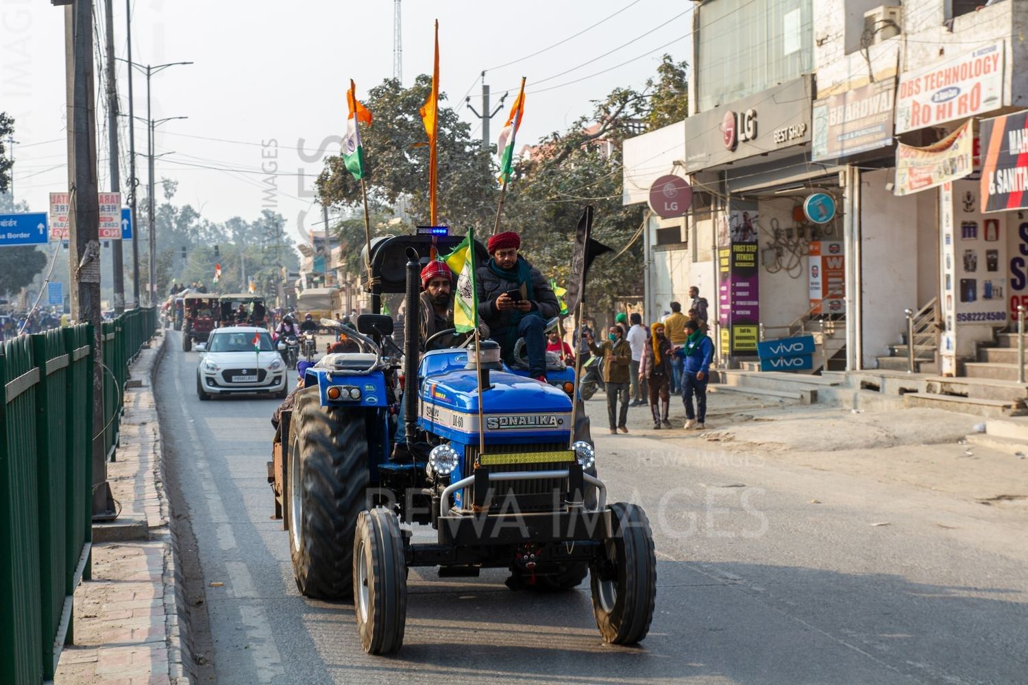 Large tractor rally on the Republic Day, January 26, 2021, as part of a protest against the now-repealed farm laws.