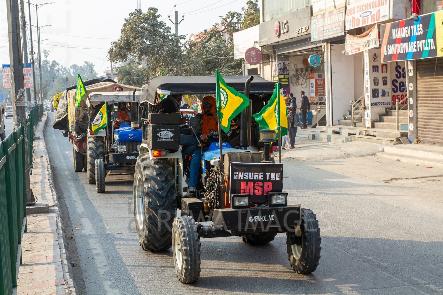 Large tractor rally on the Republic Day, January 26, 2021, as part of a protest against the now-repealed farm laws.