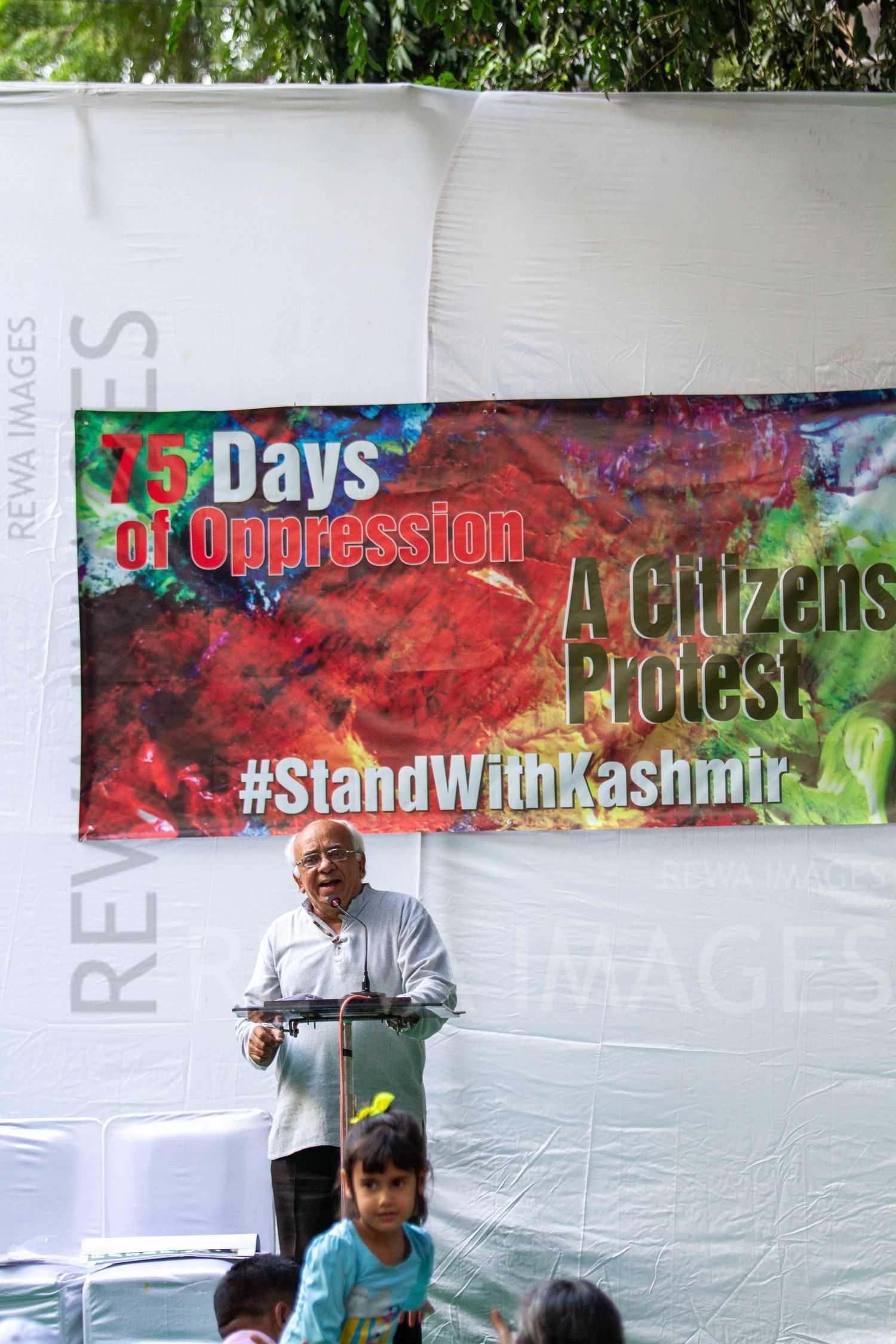 Citizens protest at Jantar Mantar, New Delhi in October 2019 against the “75 days of lockdown in Kashmir” after the amendment to Article 370 and 35A.