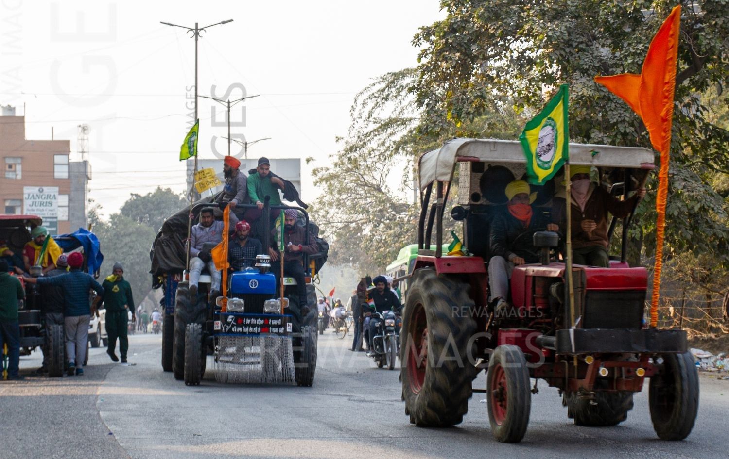 Large tractor rally on the Republic Day, January 26, 2021, as part of a protest against the now-repealed farm laws.