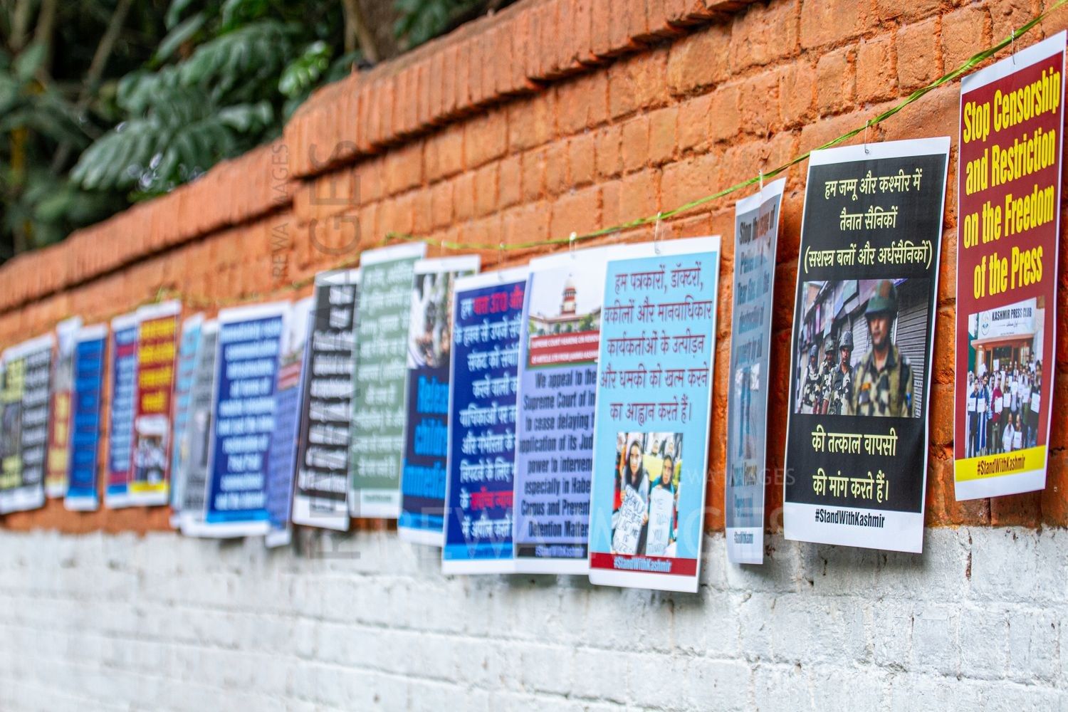 Citizens protest at Jantar Mantar, New Delhi in October 2019 against the “75 days of lockdown in Kashmir” after the amendment to Article 370 and 35A.