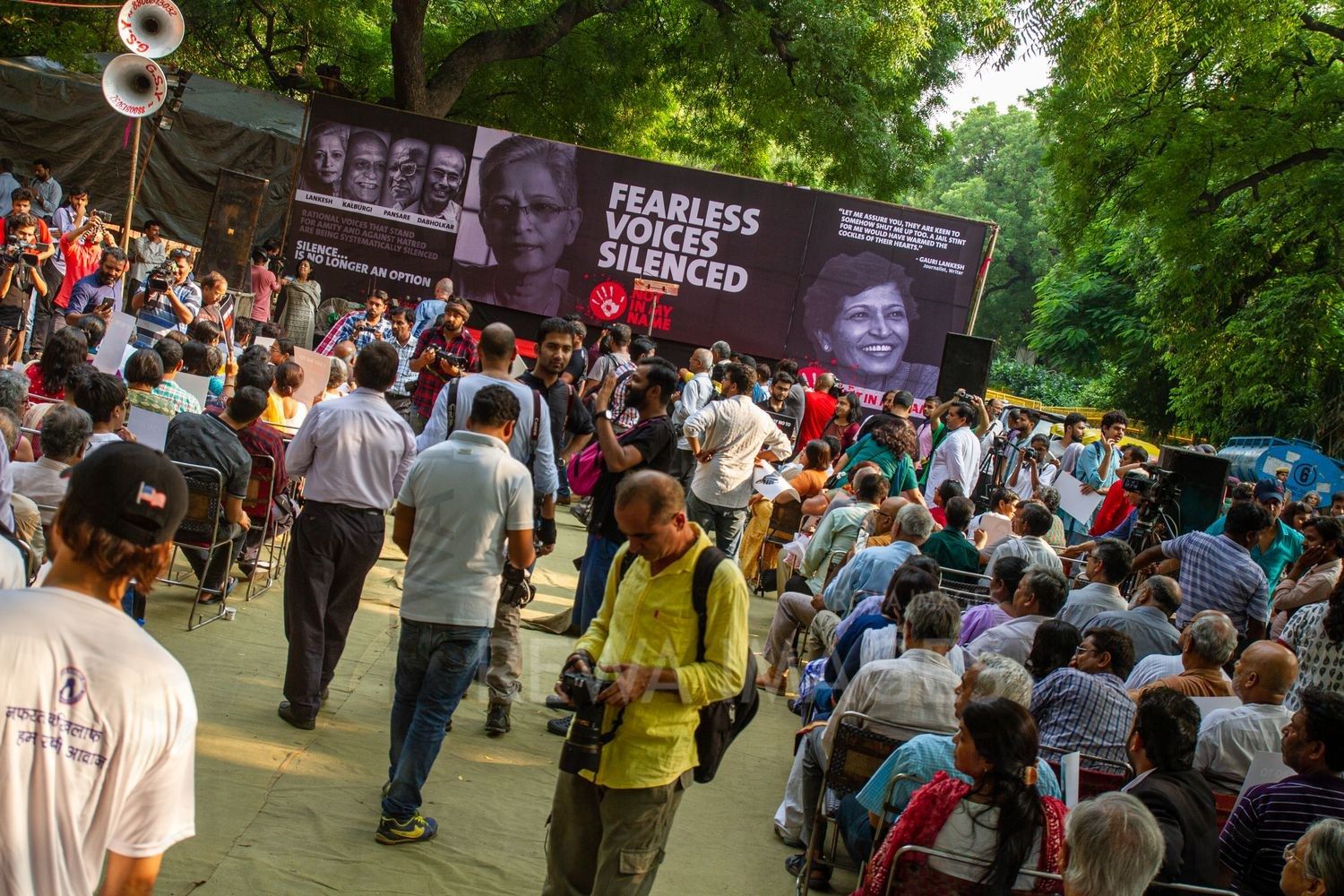 Gauri Lankesh - Fearless Voices Silenced. Delhi, September 2017