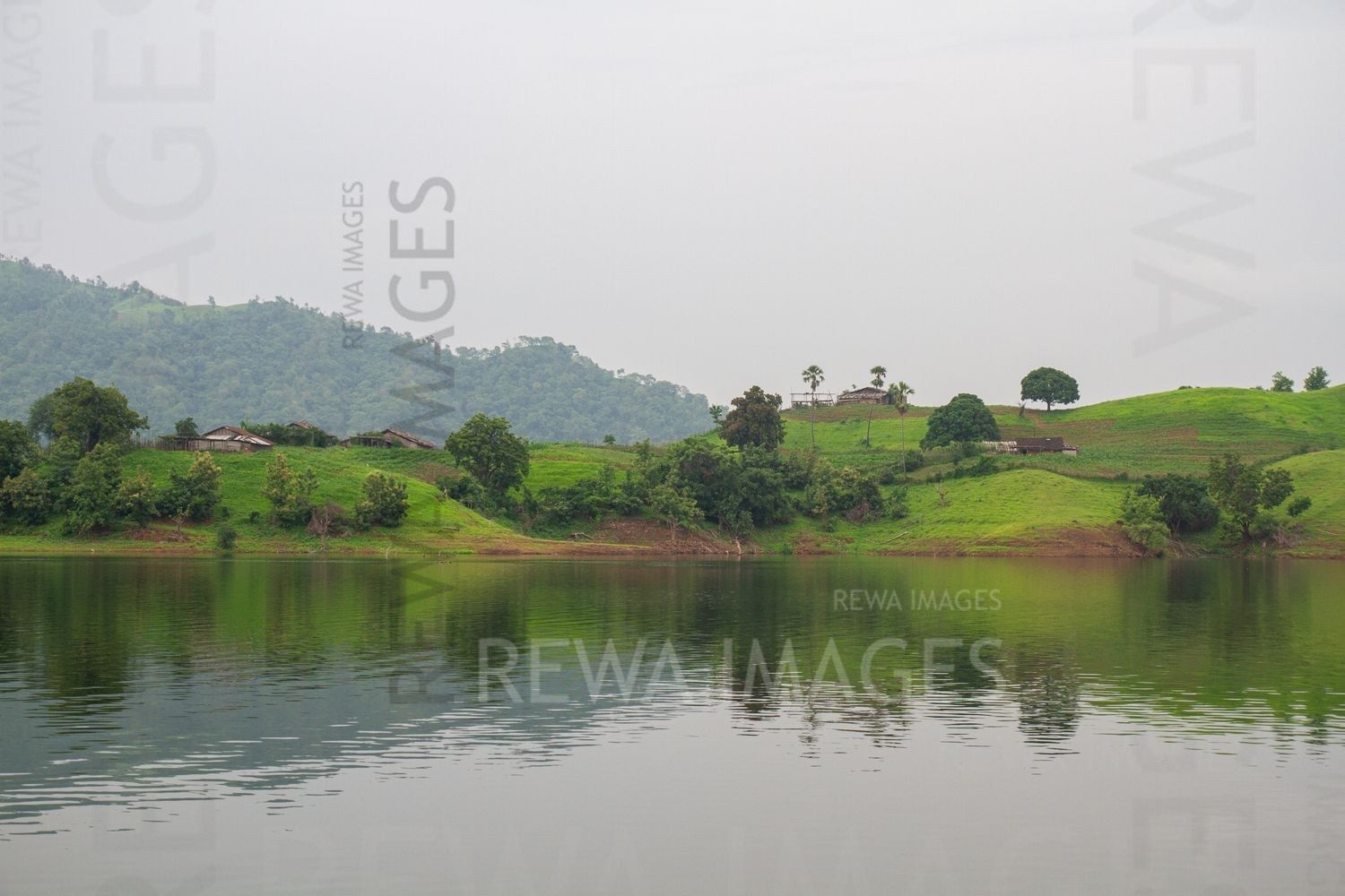 Islands created out of Sardar Sarovar reservoir