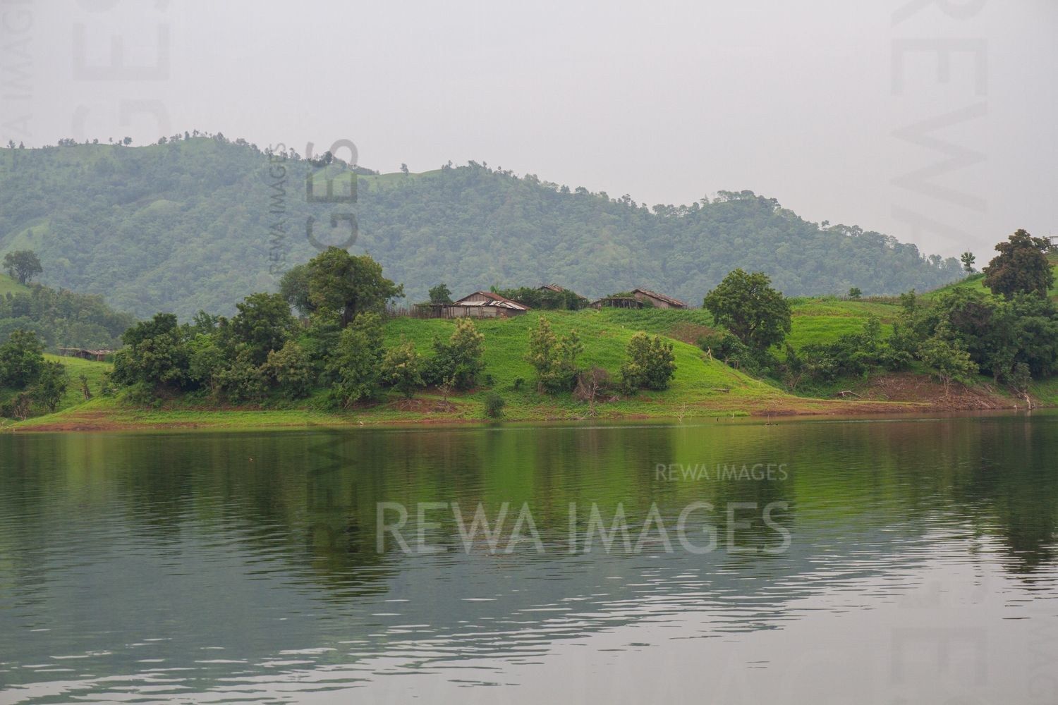 Islands created out of Sardar Sarovar reservoir