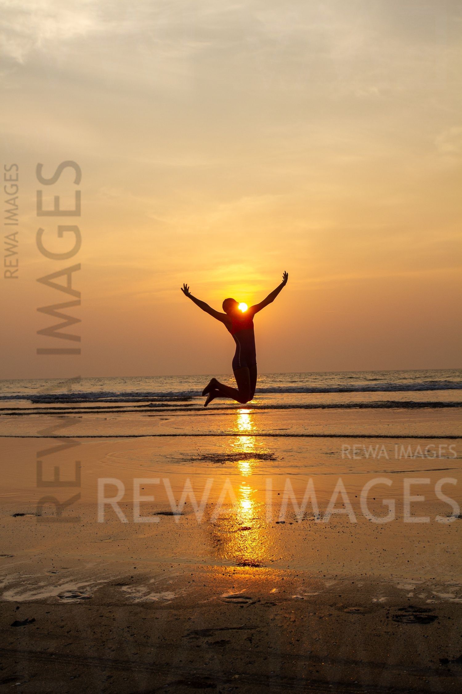 Gymnastics at sunset