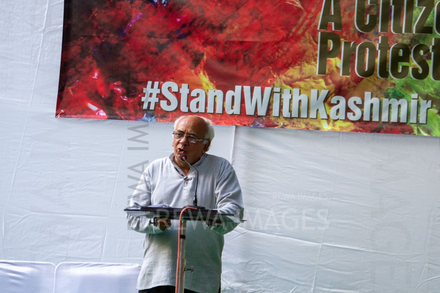 Citizens protest at Jantar Mantar, New Delhi in October 2019 against the “75 days of lockdown in Kashmir” after the amendment to Article 370 and 35A.
