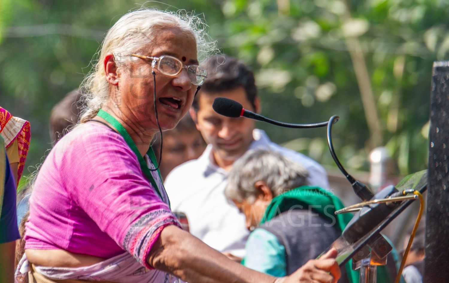 Medha Patkar at the Kisan Mukti March of 2018 New Delhi