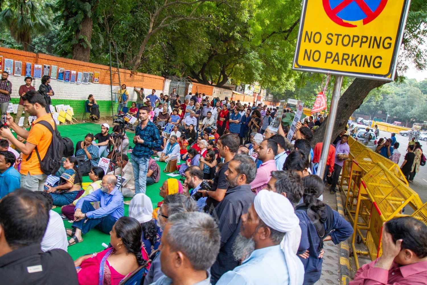 Citizens protest at Jantar Mantar, New Delhi in October 2019 against the “75 days of lockdown in Kashmir” after the amendment to Article 370 and 35A.