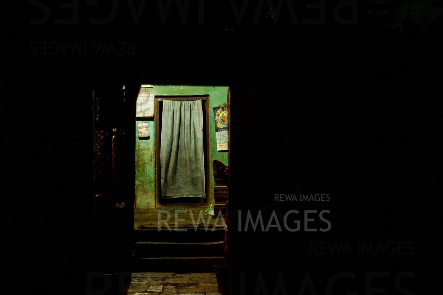 Rural India at night