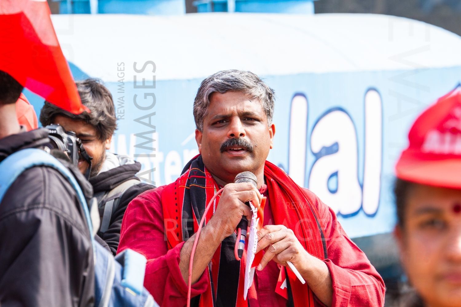 Vijoo Krishnan at Kisan Mukti March 2018, New Delhi