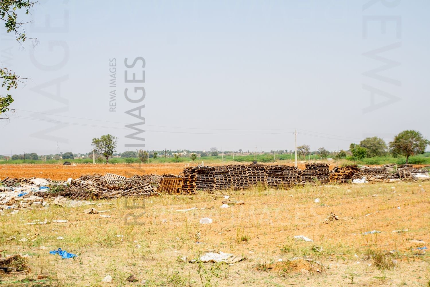 Waste from Solar Panel Packaging in Pavagada