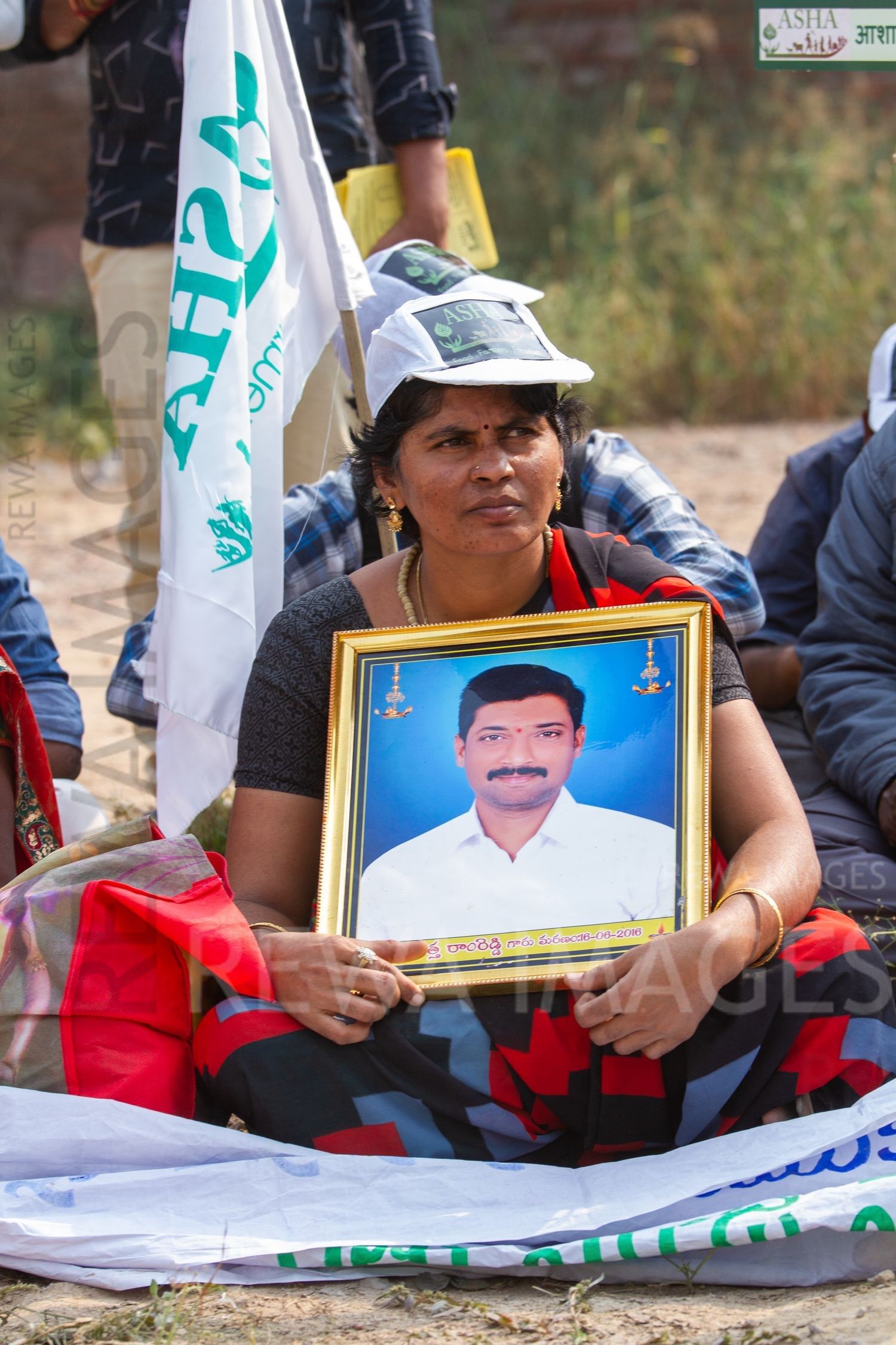 Families of farm suicide victims at the Kisan Mukti March 2018 New Delhi