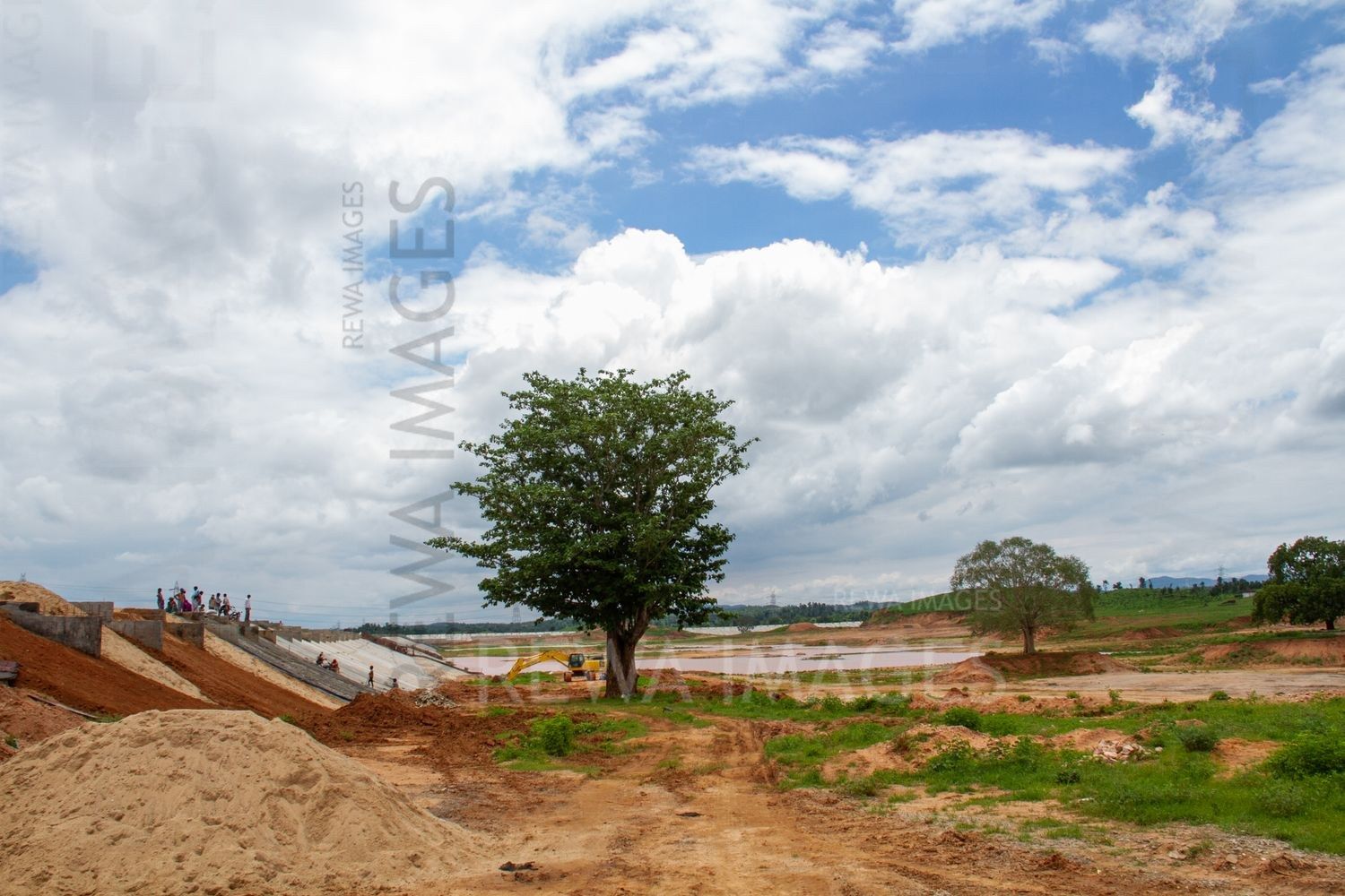 Ash pond under development for Sasan Coal Project in Singrauli